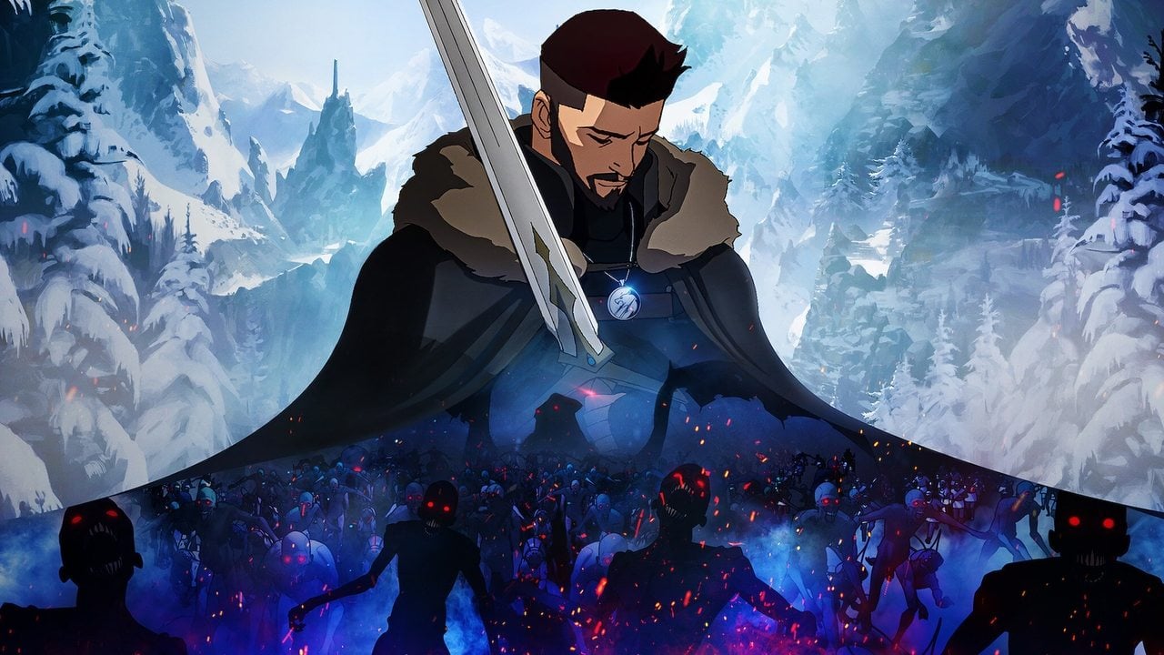 Cena do filme The Witcher: Lenda do Lobo